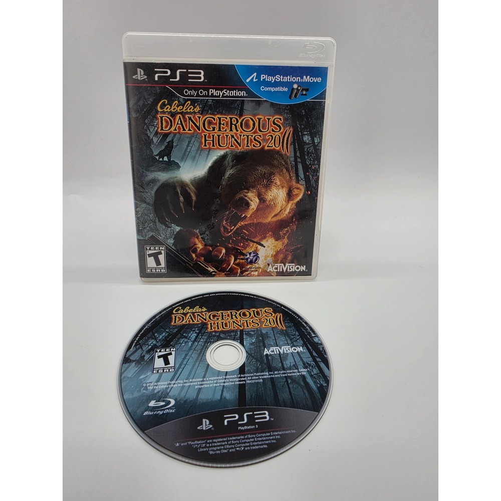Cabelas Dangerous Hunts 2011 Sony PlayStation 3 PS3 Activision Hunting Game Case